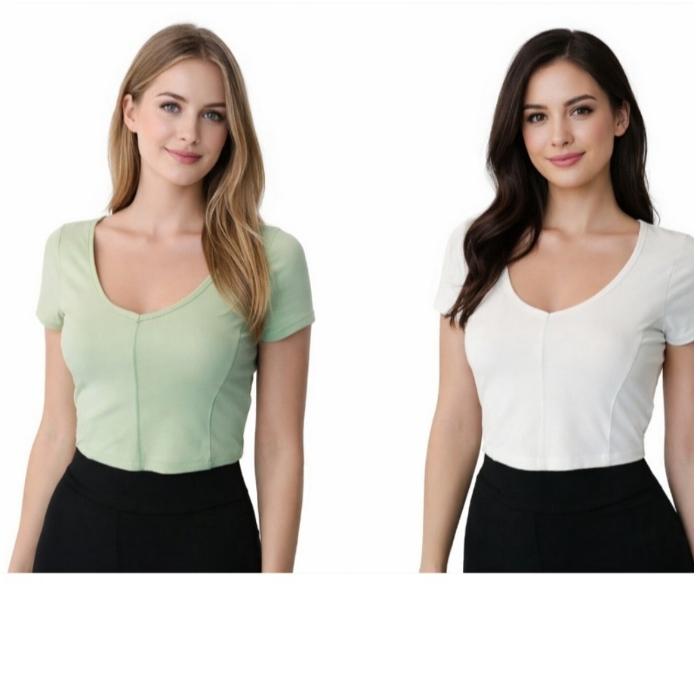 Aerie  Bundle 2pcs Crop Top T-shirts Size S/P  Short Sleves American Eagle